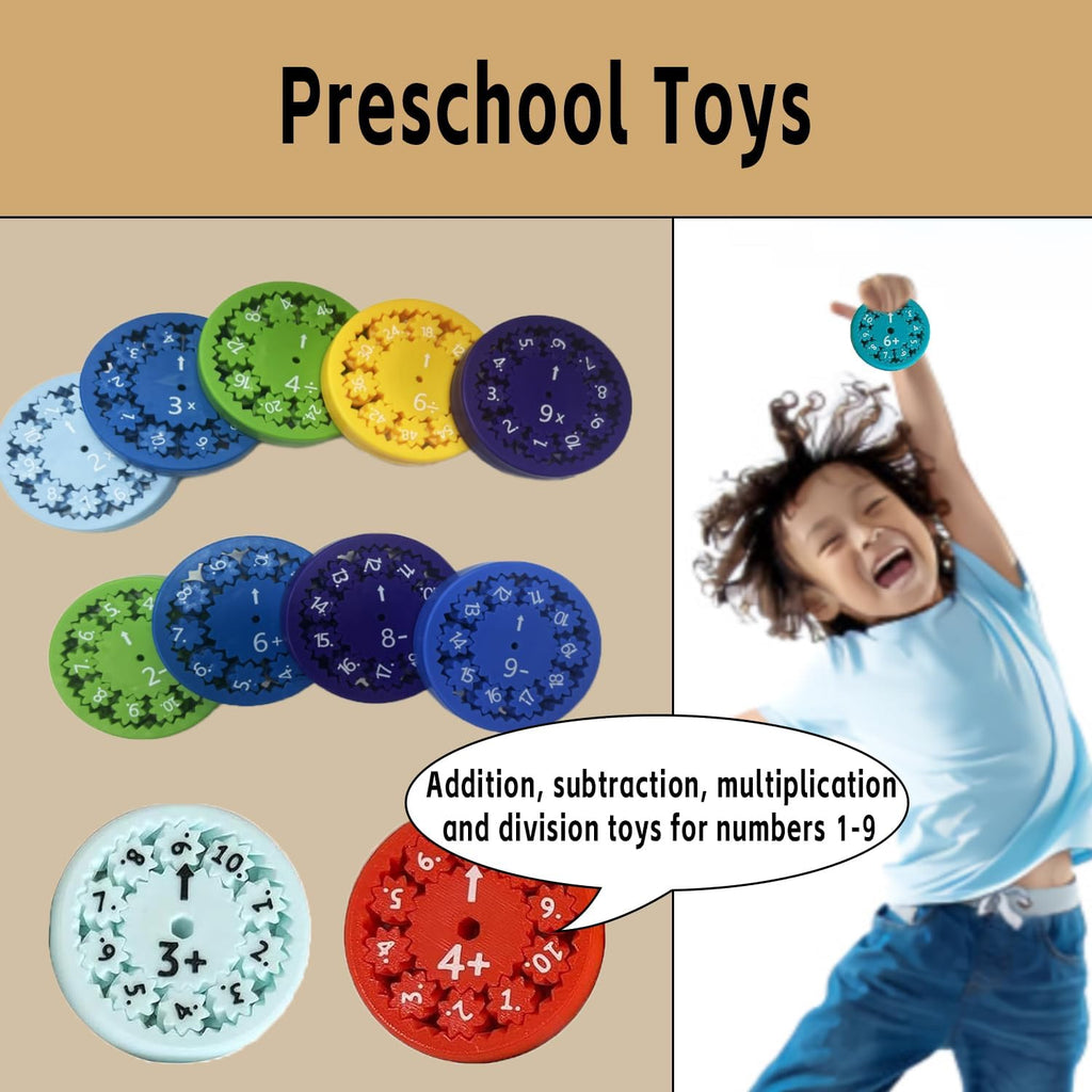 18PC Math Fidget Spinners,Math Fact Fidget Spinner,Math Multiplication Fidget toy,math fidget toy multiplication Fidget Spinner Toy for Kids.Party Supplies,Multiplication&Division&Addition&Subtraction