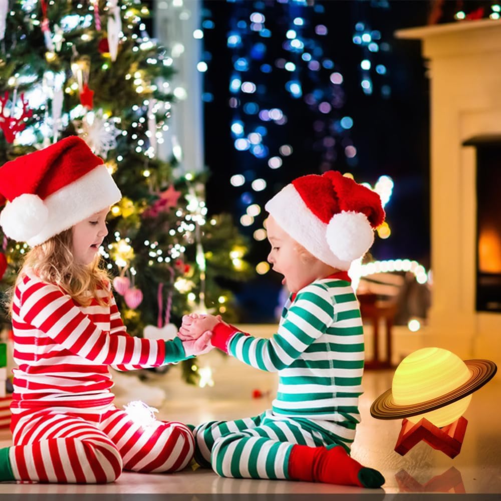 YDSIII Saturn Lamp 6.4 inch Moon Lamp Galaxy Lamp 16 Colors LED 3D Moon Light USB Rechargeable Remote&Touch Control Nursery Room Decor Birthday Gift for Girls&Boys&Women