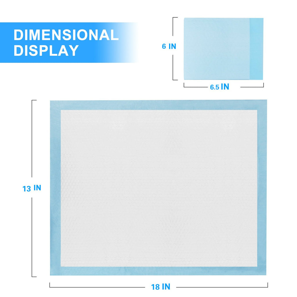 Baby Disposable Changing Pad, 100Pack Soft Waterproof Mat, Portable Diaper Changing Table & Mat, Leak-Proof Breathable Underpads Mattress Play Pad Sheet Protector(13'' 18'')