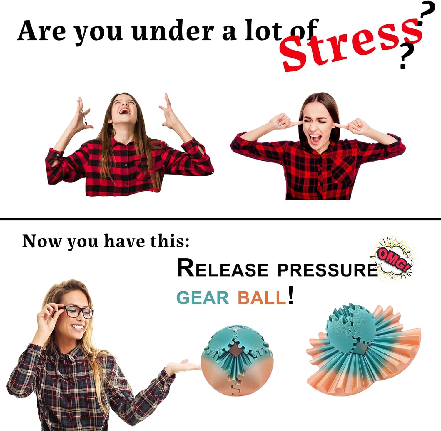 Gear Ball 3D Printed Gear Sphere Fidget Rotating Ball Cube Gadgets, Gear Sphere Ball for Work or Travel Stress Toys Gear Fidget Toys, Stress and Anxiety Relief Gear Toys (Dark red, 8CM/3.15in)