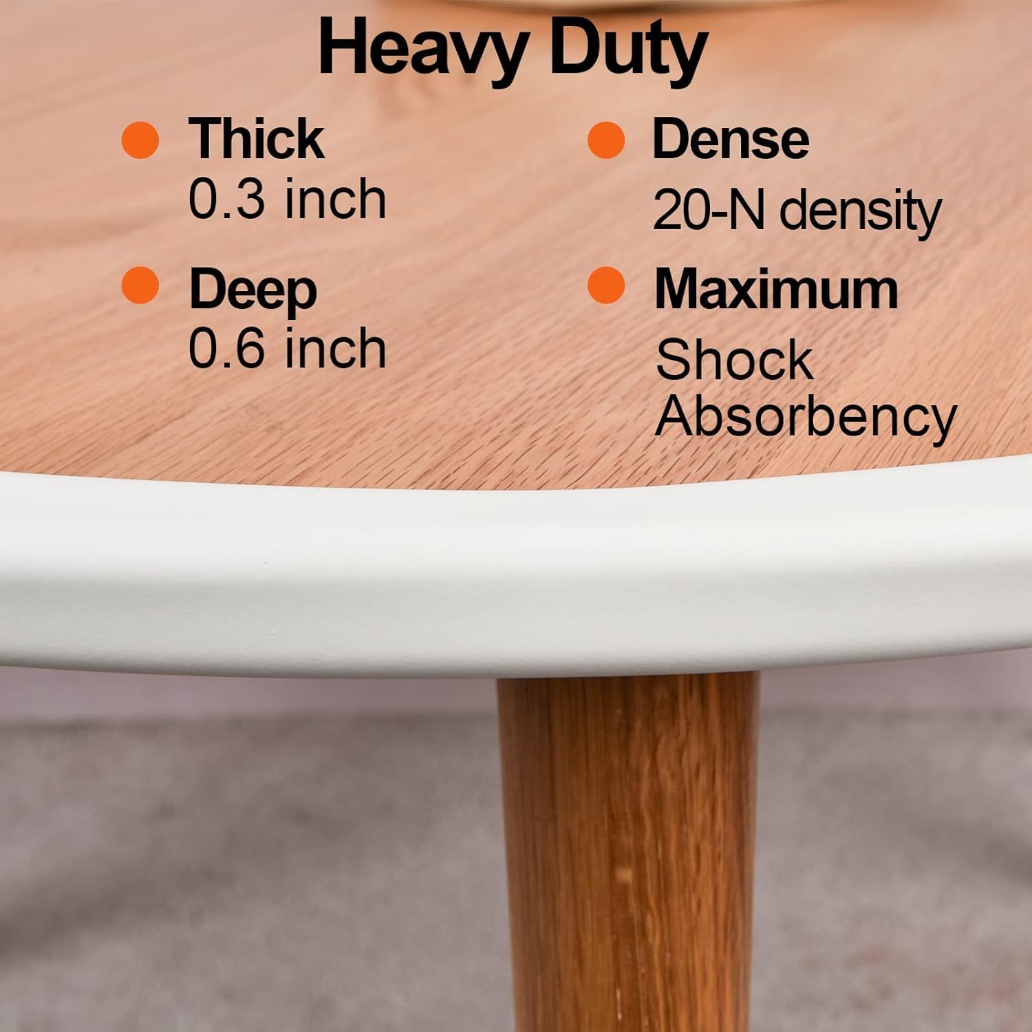 Baby Proofing Edge and Corner Guards, 2 Pack Safety Furniture Bumper with 3M Double-Sided Tape, Child Corner Protector for Fireplace, Table, Stair, Cabinet (Beige White)