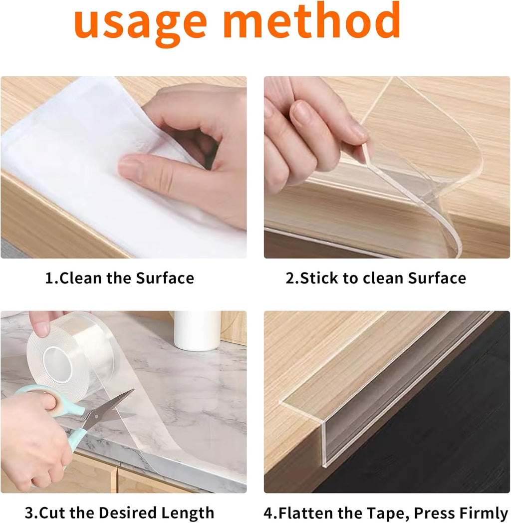 Edge Corner Protector Baby Proofing,Soft Clear Furniture Table Corner Guard & Edge Safety Cabinet Door Bumper,Crib Bumpers,Wall Protector(4Ft x 0.8" W x 0.08" Th)