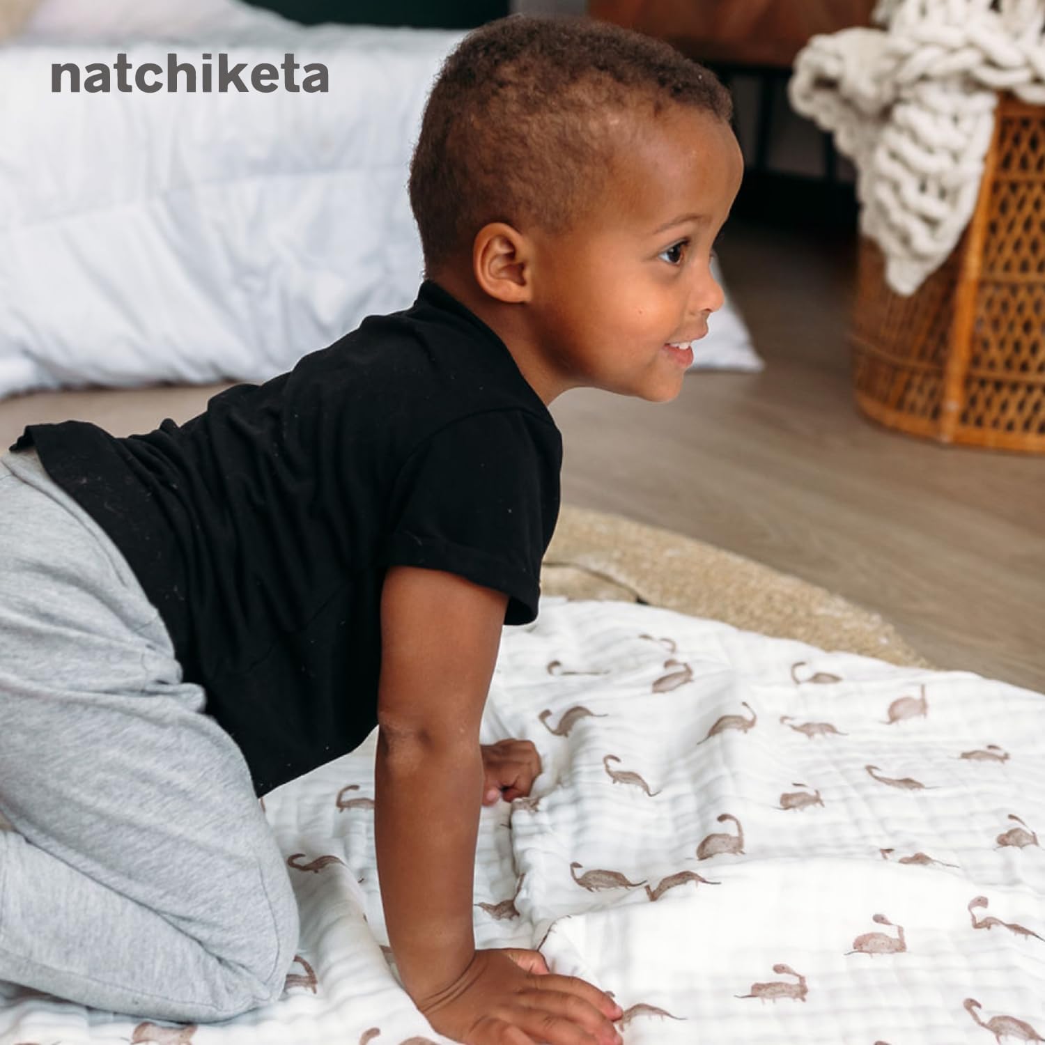 Organic Cotton Muslin Baby Blanket for Boys and Girls - Luxurious Soft Toddler Quilt for Swaddling - Gender Neutral Blankets Makes a Great Rubber Duck