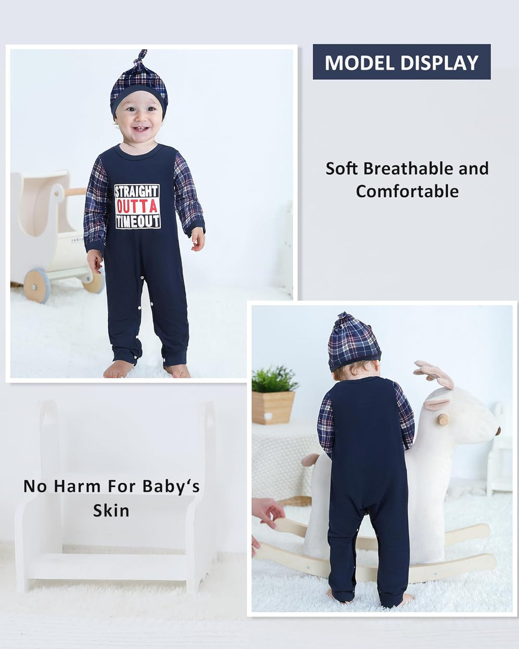 NZRVAWS Baby Boy Clothes Preemie Infant Boy Bear Outfits Jumpsuit Bodysuit Letter Print Romper