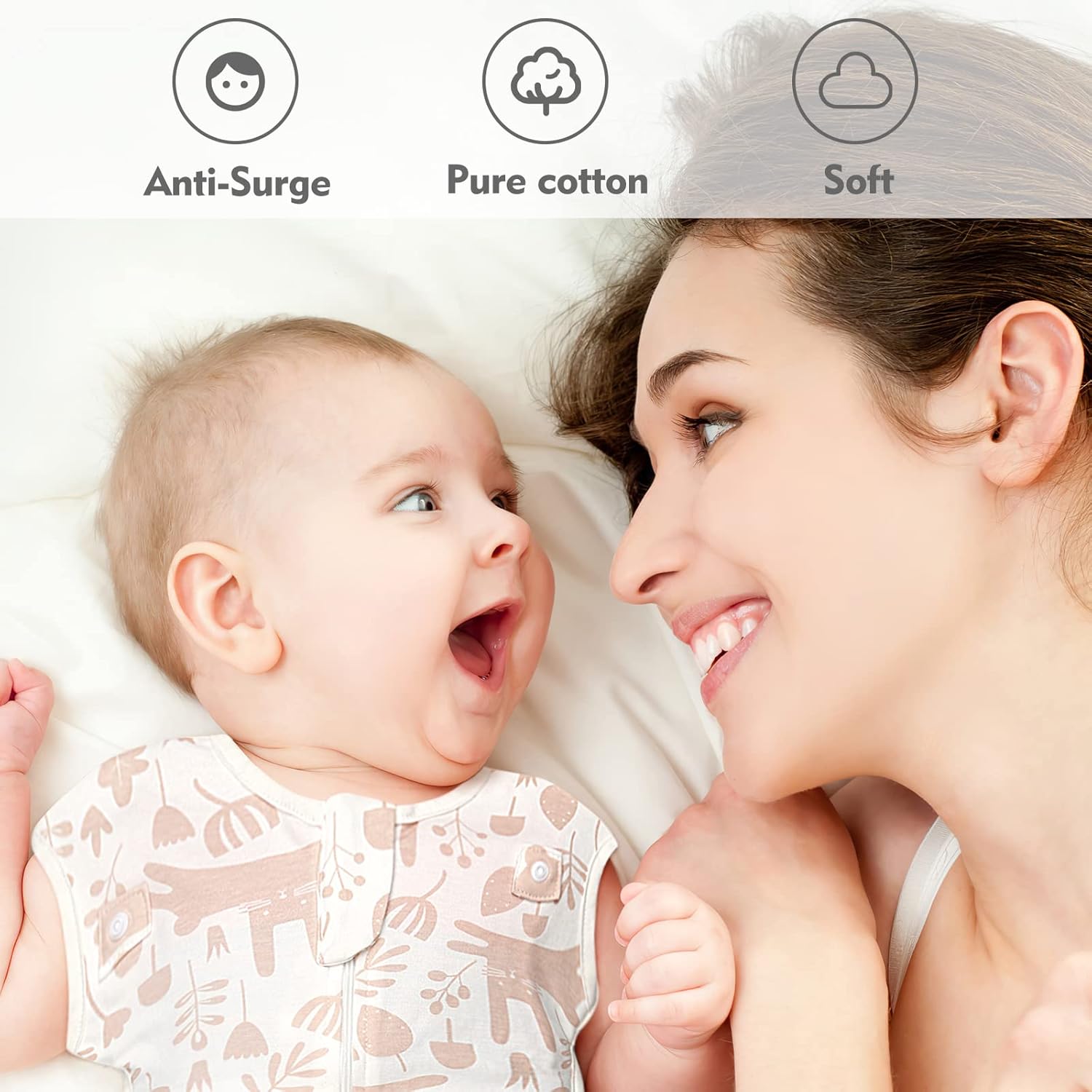 Baby Transitional Swaddle Sleep Sack - Newborn Swaddle Transition Bag with Removable Cuffs Arms Up Design, Free Wearable Blankets, Pink & Rabbit (3-6 Month)