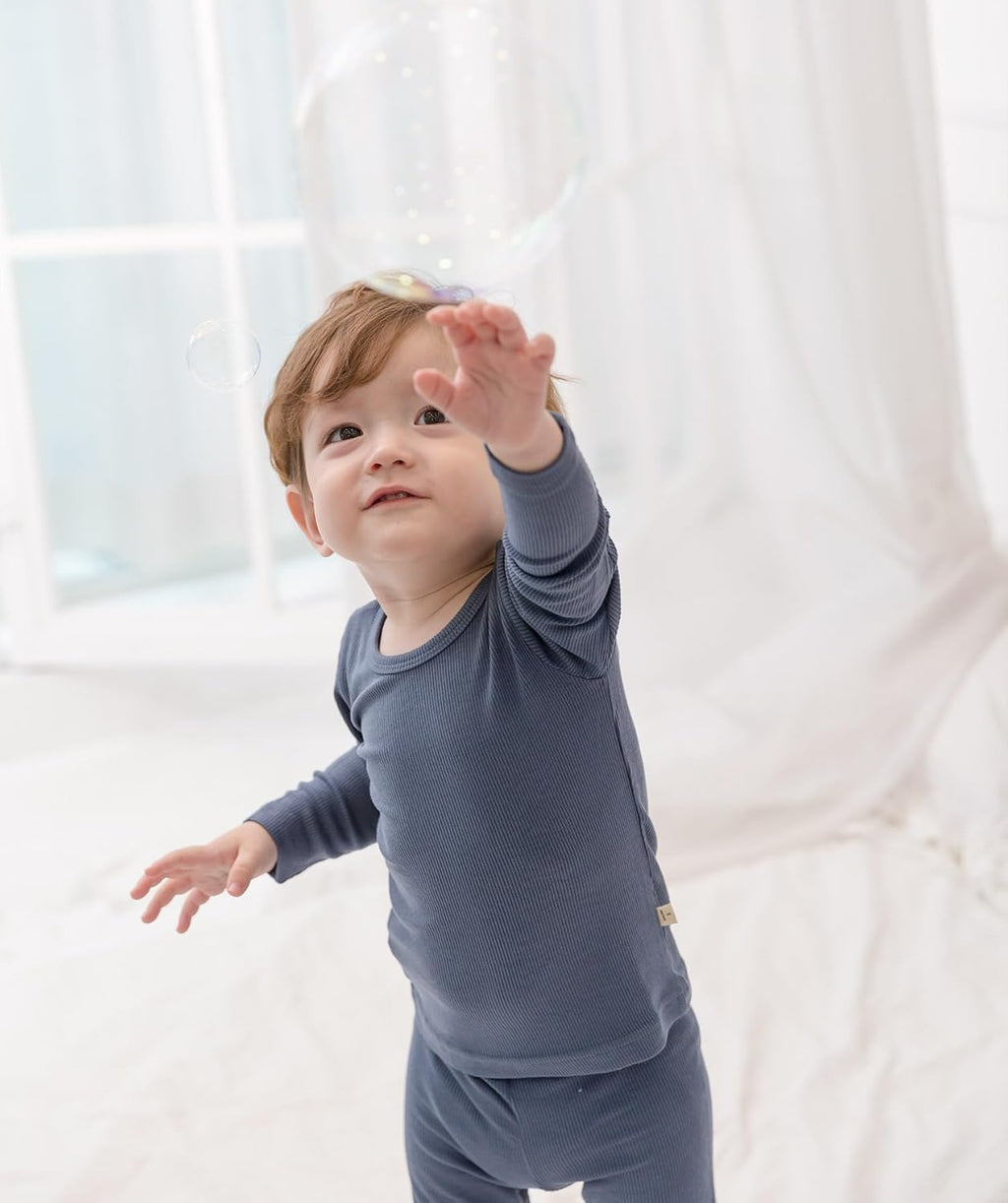 AVAUMA Baby Boys Girls Pajama Set Kids Toddler Snug fit Ribbed Sleepwear pjs for Daily Life Style