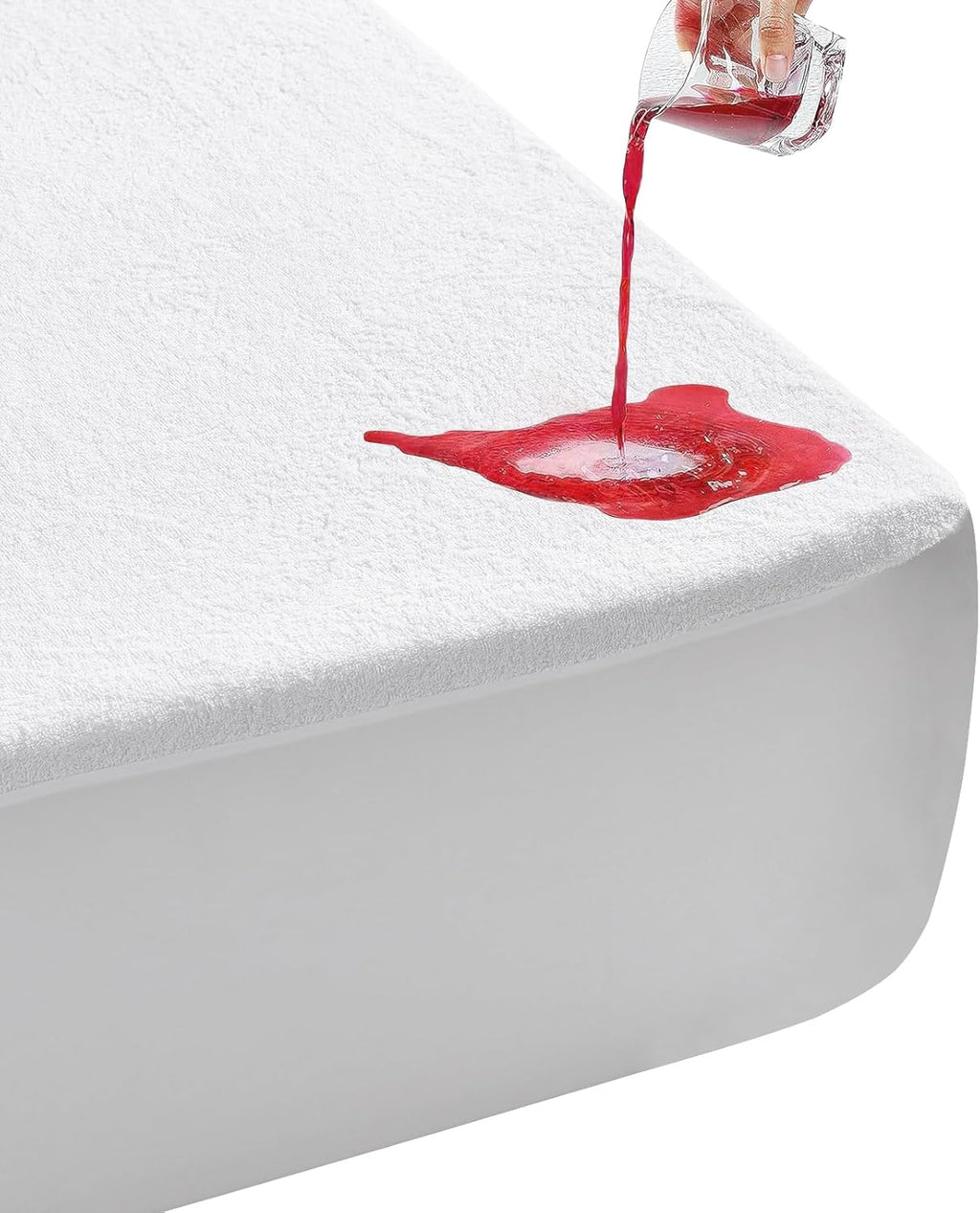 LAVANCE Premium Cotton Terry Mattress Protector – King Size, Waterproof Soft Noiseless Dirt-Proof Washable Bed Mattress Cover