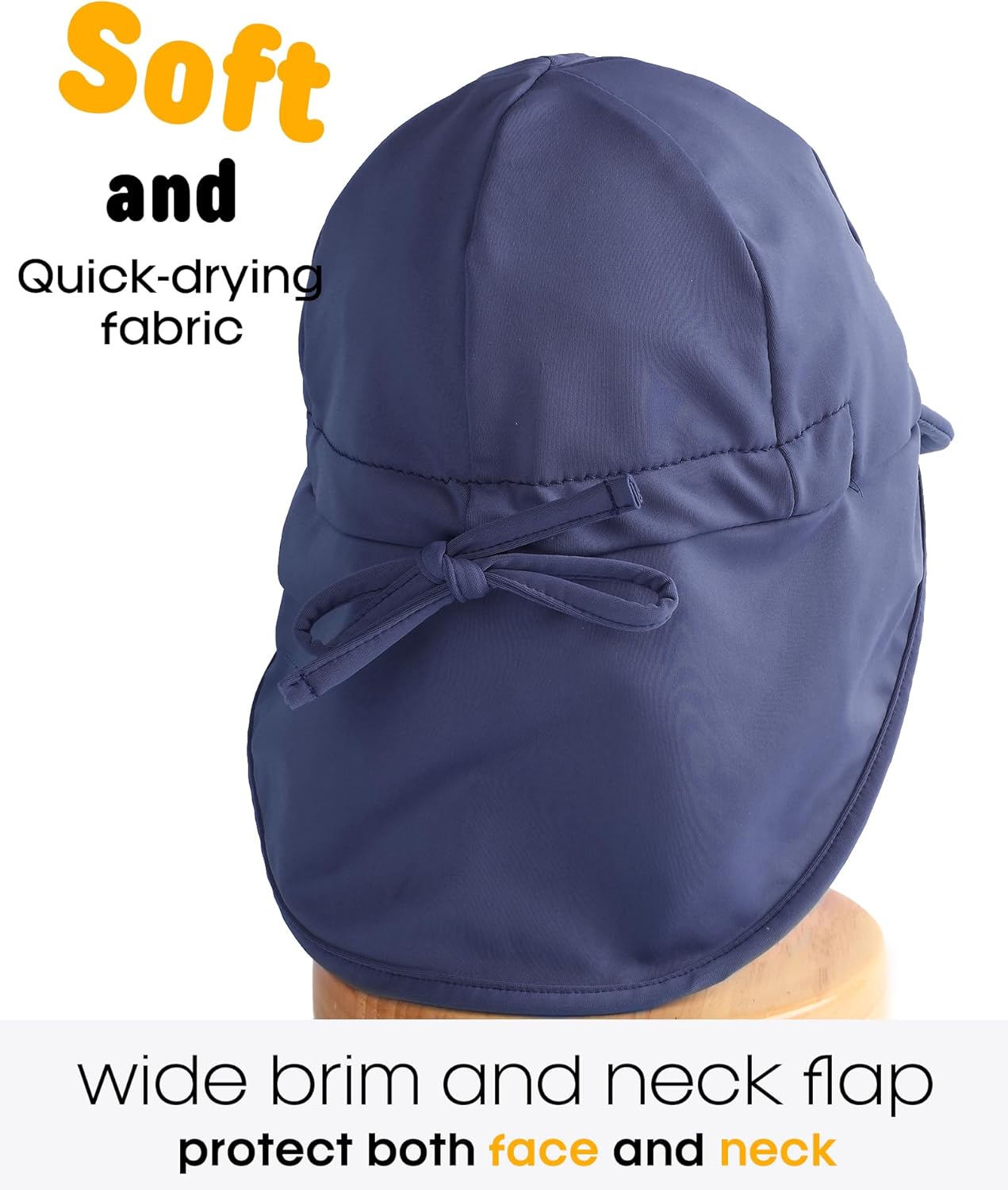 FURTALK Baby Sun Hat Summer Beach Hat UPF 50+ Adjustable Soft Baby Swim Hat with Neck Flap