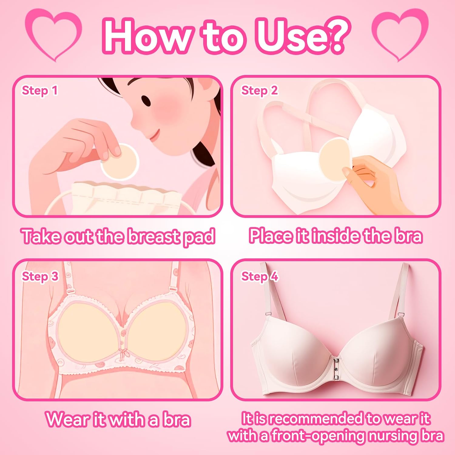 Nursing Pads Reusable, 14 Count Super Absorbent and Keep Dry Breast Pads for Leaking Milk Breastfeeding Moms Essentials (Beige,15cm/5.91in)