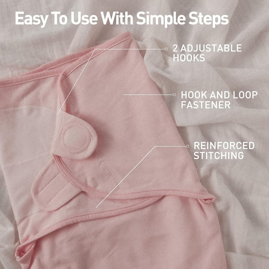 Organic Baby Swaddle Sleep Sacks, 2-Pack Swaddles for Newborns Baby Essentials, Infant 0-3 Months, 100% Cotton Soft & Snug Adjustable Wrap Nursery Swaddling Blankets Improves Sleep