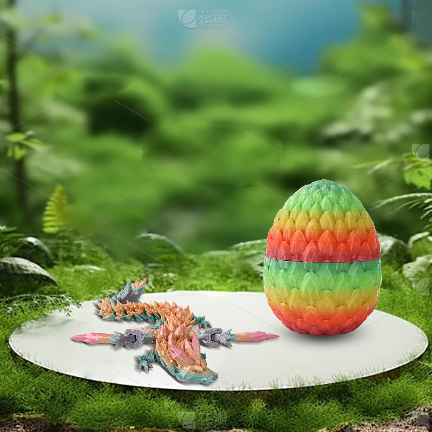 3D Printed Dragon Egg,Mystery Crystal Dragon Fidget Toys,Articulated Dragon,Home Desk Decor Easter Surprise Dinosaur Eggs,Adults Fidget Toys for Autism/ADHD