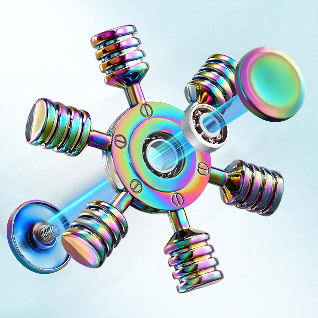 SCIONE Metal Fidget Spinner Gifts for Adults and Kids, Stress Anxiety ADHD Relief Figets Toy, Metal Anti-Anxiety Fidget Spinner Toy for Birthday Gifts Stocking Stuffers Classroom Prizes for Boys Girls