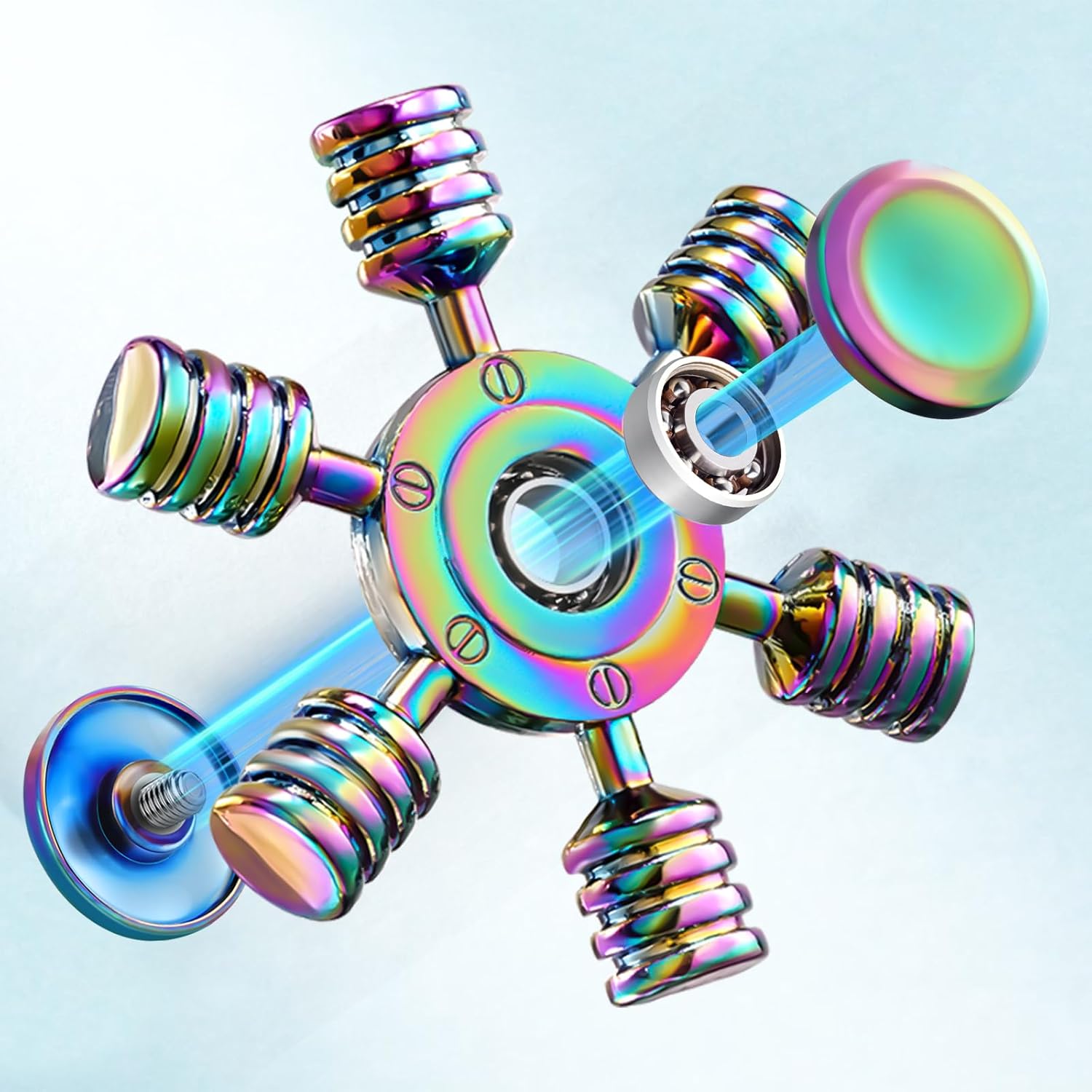 SCIONE Metal Fidget Spinner Gifts for Adults and Kids, Stress Anxiety ADHD Relief Figets Toy, Metal Anti-Anxiety Fidget Spinner Toy for Birthday Gifts Stocking Stuffers Classroom Prizes for Boys Girls