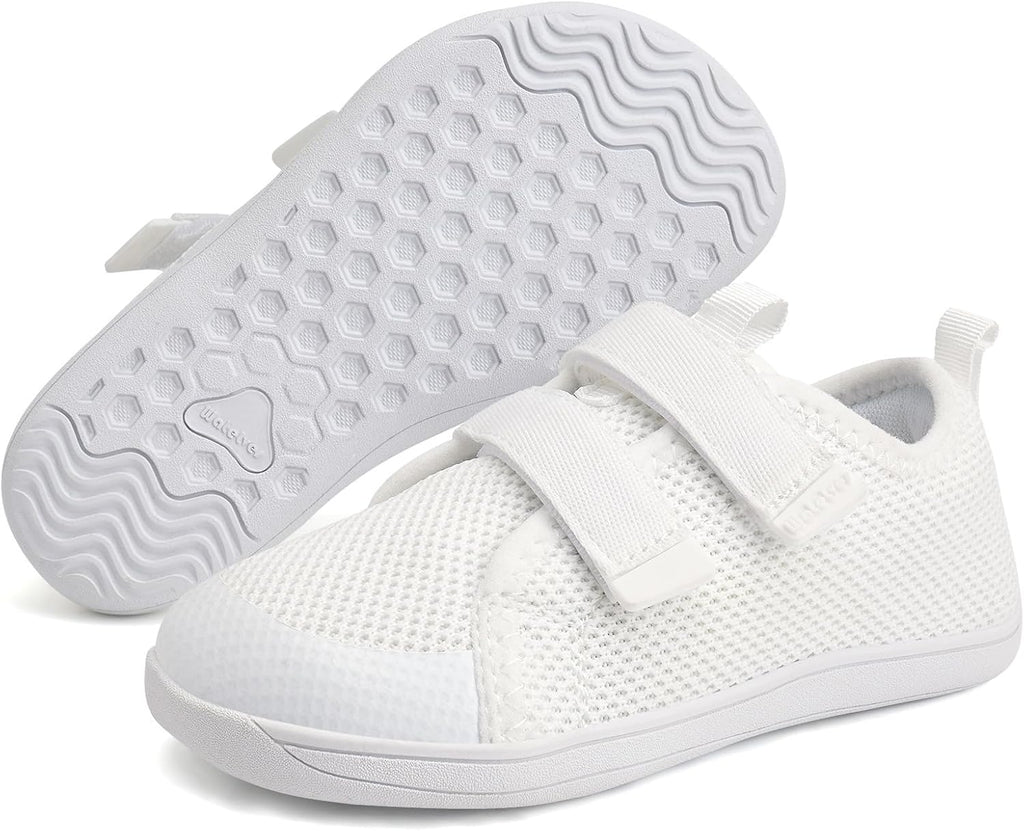 WateLves Toddler Little Kids Wide Barefoot Shoes The First Walking Shoes Girls Boys Breathable Zero Drop Minimalist Sneakers with Wide Toe Box Natural to Grow