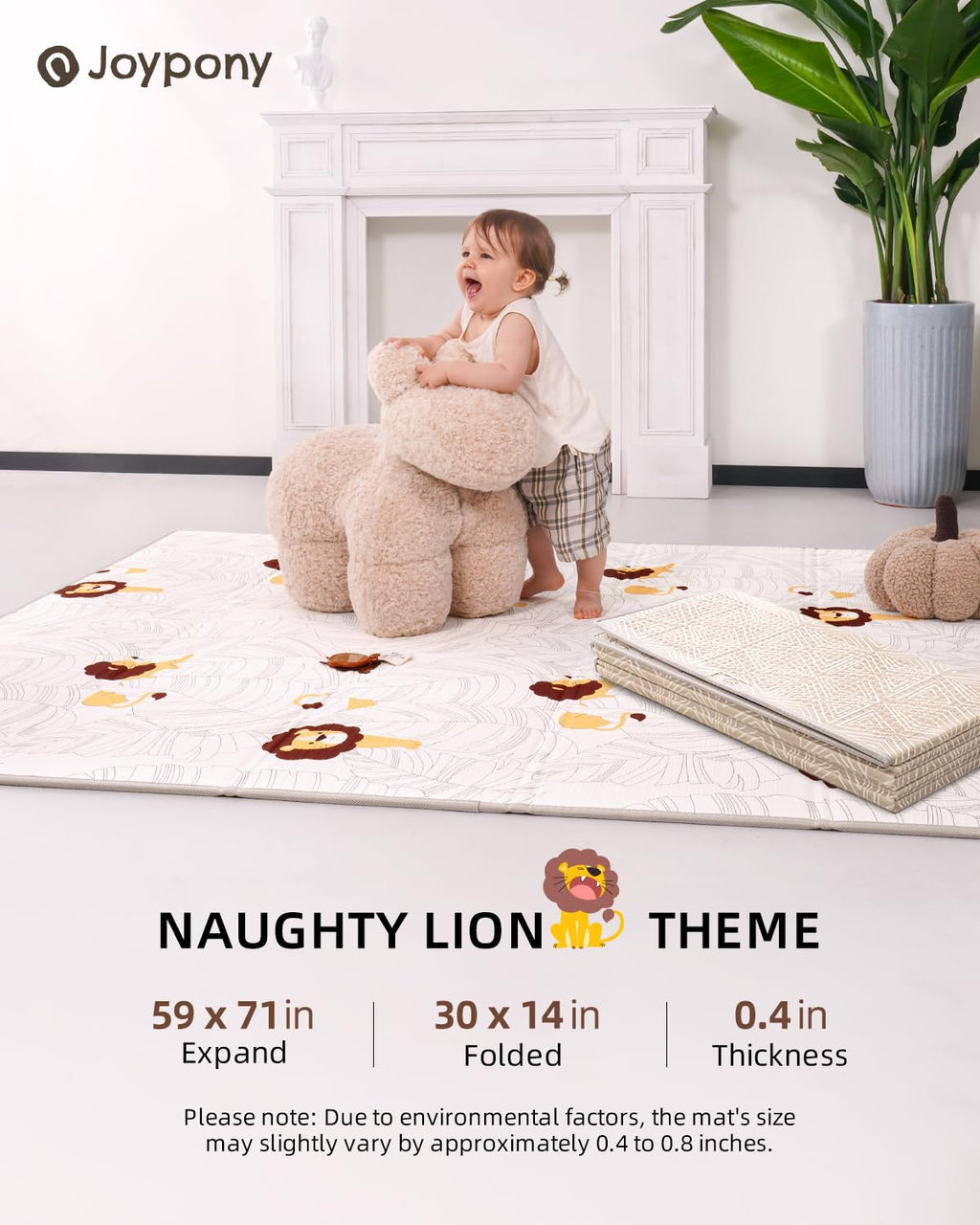 Baby Play Mat 59x71 Inch, 2 in 1 Fabric & XPE Dual-Sided Design Foldable Play Mats for Babies and Toddlers, Waterproof & Anti-Slip Baby Mat for Floor, Portable Baby Foam Crawling Mat with Travel Bag