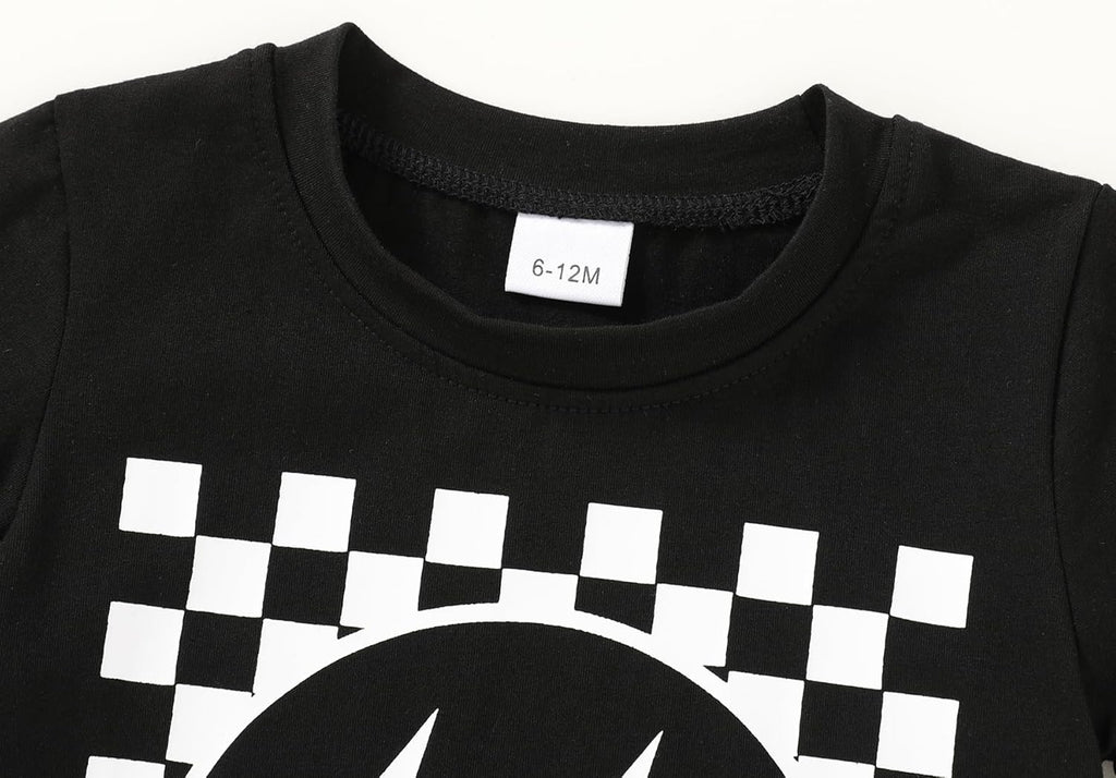 Happy Town Toddler Clothes Baby Boy Girl Smiley Face Shirt Short Sleeve T-Shirt Tee Summer Tops Outfits