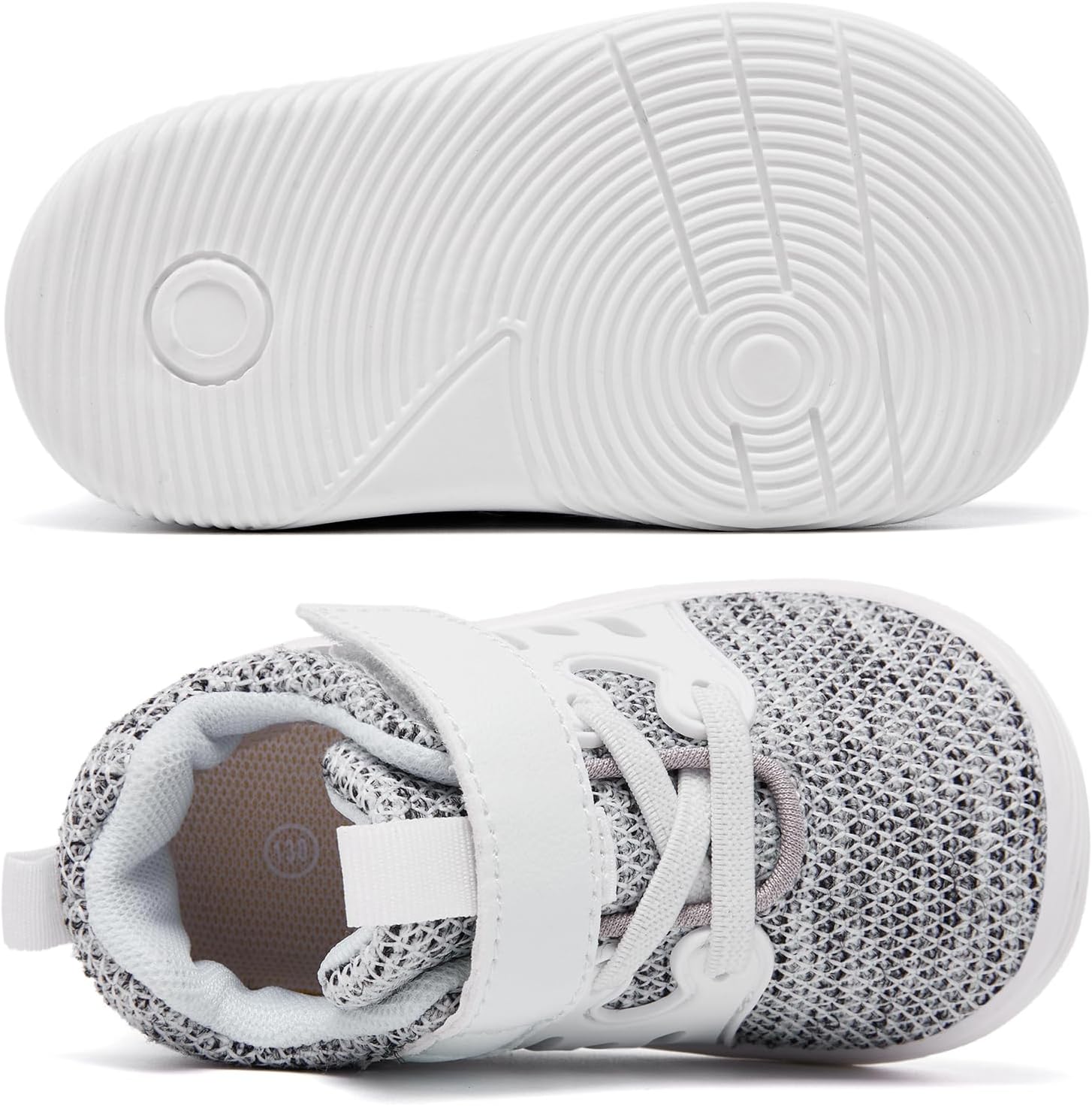 MORENDL Toddler Sneakers Baby Boys & Girls Barefoot Shoes Lightweight Breathable Walking Running Tennis Athletic Sport Shoes