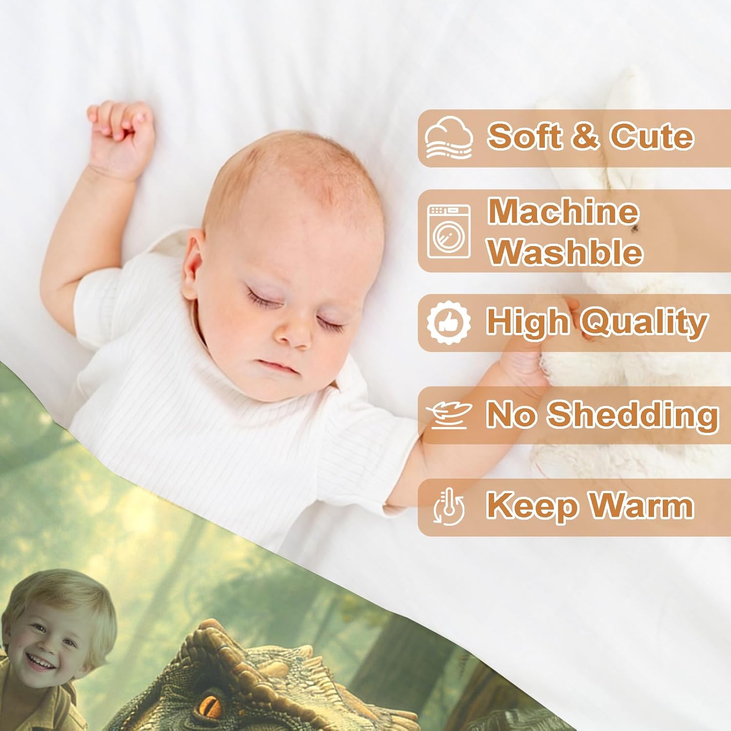 Ship Next Day, Personalized Baby Blanket – Printed in USA, Custom Baby Blanket for Boys & Girls, Baby Blanket with Name, Baby Shower, Easter, Christmas, Birthday Newborn & Toddler Gifts, Baby Gifts