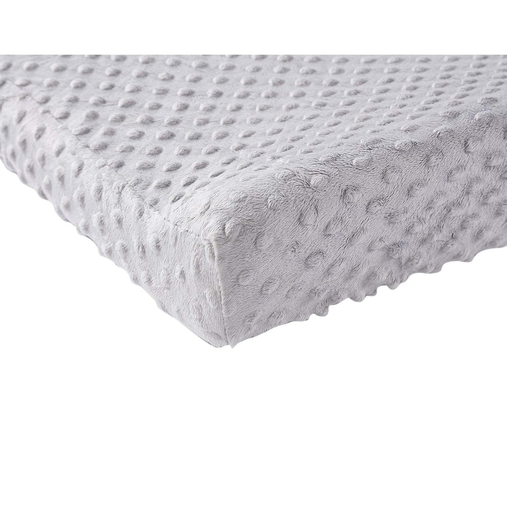 Baby Changing Pad Cover, Super Soft Plush Dot Diaper Changing Table Covers for Baby Girls and Boys, Ultra Comfortable, Safe for Babies, Fit 32"/34'' x 16" Pad (Gray)