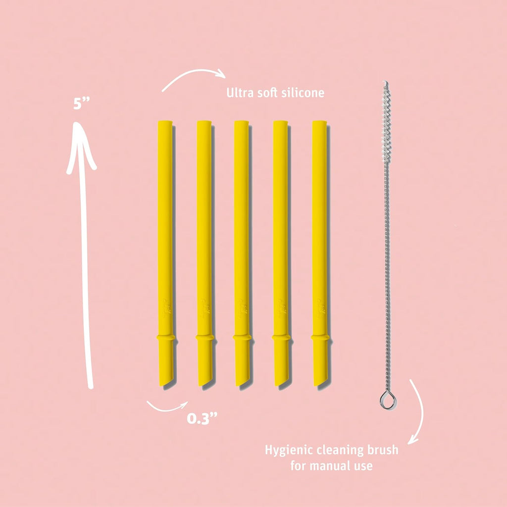 Avanchy Silicone Training Sippy Cup with Straw Lid – Tiny Cup for Babies 6+ Months to Toddlers 1 Year Old – 5 oz Infant Water Cup for Baby Led Weaning, Black + 5 Reusable Straws