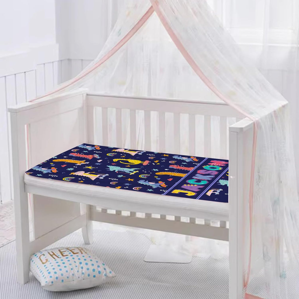 Personalized Dinasour Name Baby Blanket, Custom Cute Alphabet Name Blanket Toddler Boy Soft Flannne Swaddling Blankets Customized Monogram Memorial Gift from Nana for Infant Newborn Shower