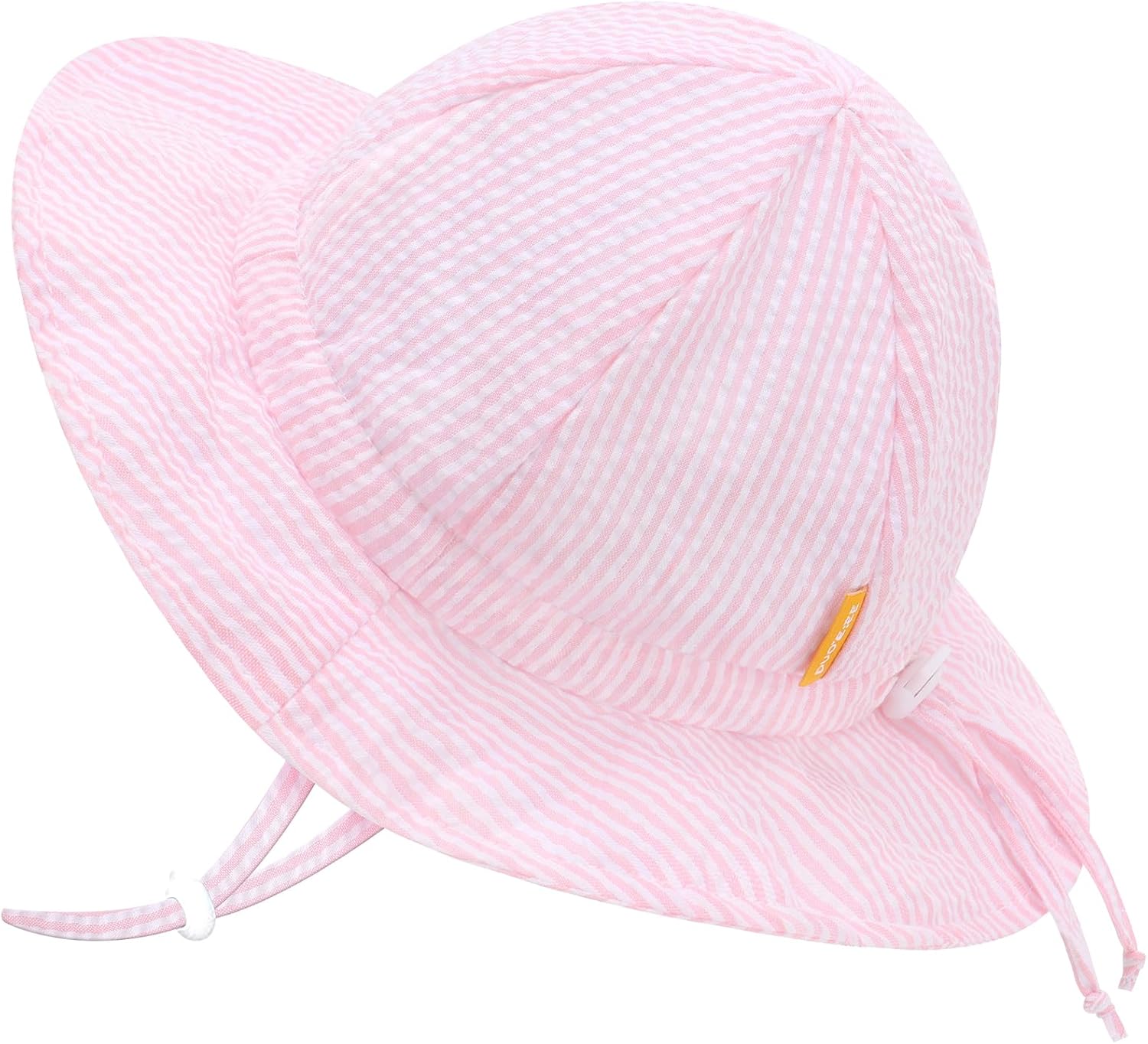 UPF 50+ Baby Bucket Hat - Wide Brim Sun Protection Beach Cap for Girls - Cute & Adjustable Toddler Hat