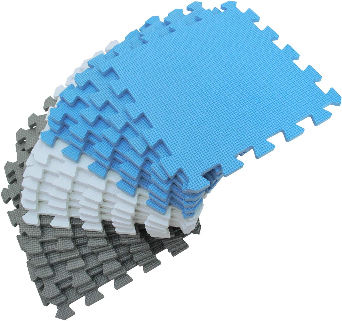 MQIAOHAM® 18 Pieces Puzzle Play Mats, Soft Baby Play Mat, Kids Interlocking Foam Floor Tiles, Toddlers Carpet Playmats G301018-101107112