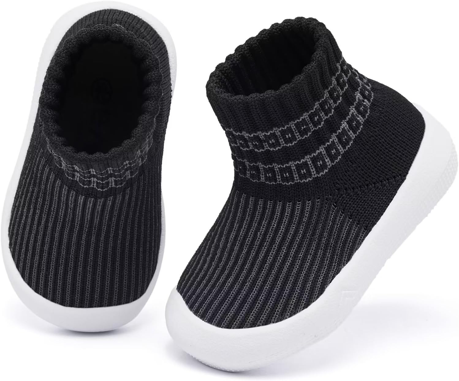 Eashi Baby Boy Girl Non-Skid Indoor Infant Walking Shoes Breathable Warm Elastic Sock Shoes with Memory Sole Protect Toes Outdoor Sneakers