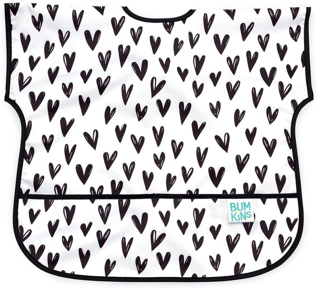 Bumkins Bibs - Toddler Bibs, Waterproof, Large for 1-3 Years, Short Sleeve