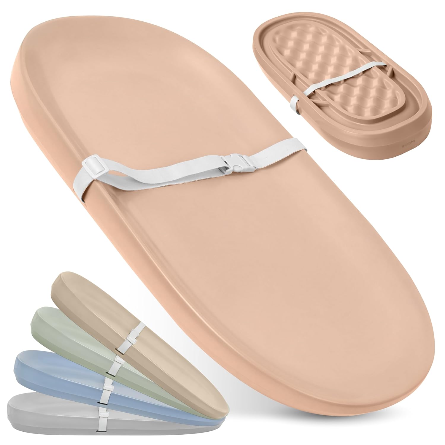 Jool Baby Waterproof Baby Changing Pad - Easy to Clean, Lightweight & Portable - Large Foam Cushion for Comfort (Peach)