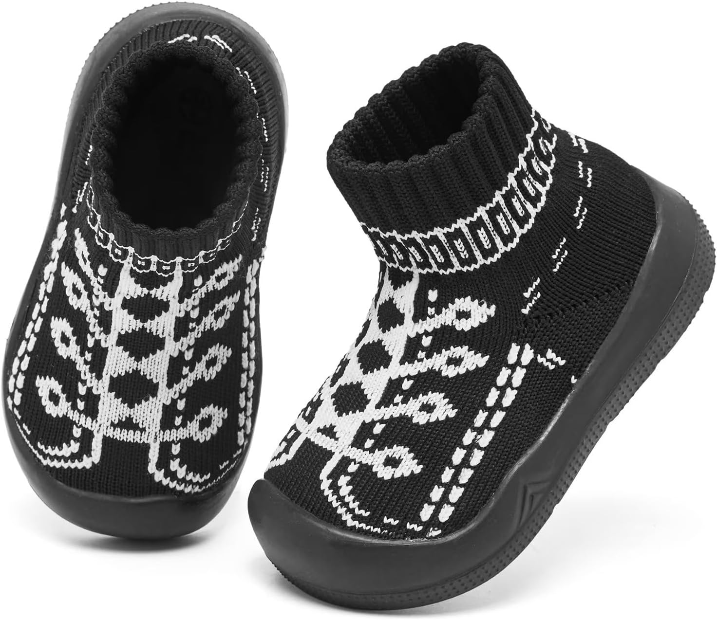 Eashi Baby Boy Girl Non-Skid Indoor Infant Walking Shoes Breathable Warm Elastic Sock Shoes with Memory Sole Protect Toes Outdoor Sneakers