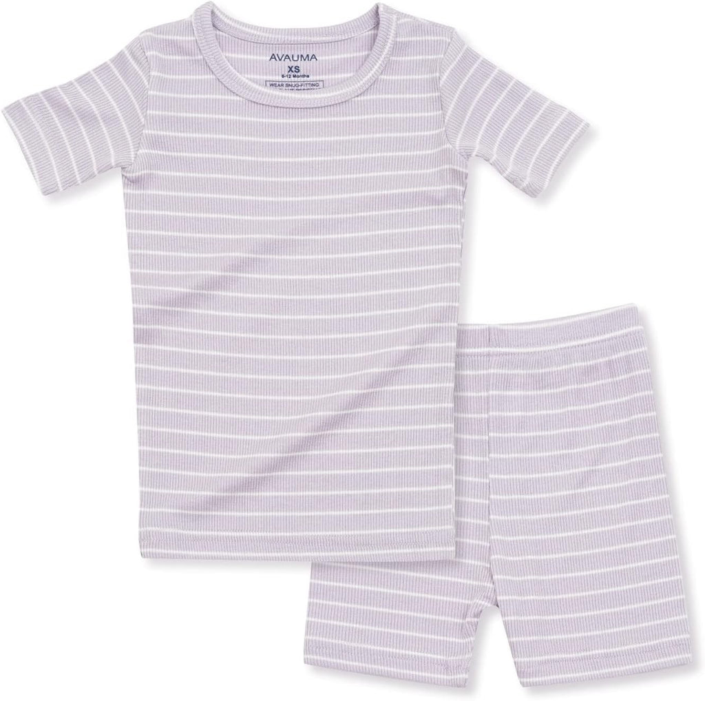 AVAUMA Stripe Pattern Baby Boys Girls Pajama Set Kids Toddler Snug fit Ribbed Sleepwear pjs for Daily Life Style