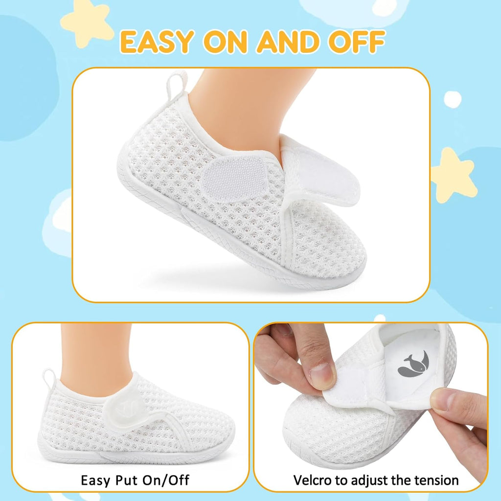 FEETCITY Toddler Walking Shoes Slip On Toddler Shoes Boys Girls Kids Sports Sneakers Casual School Shoes Barefoot Shoes