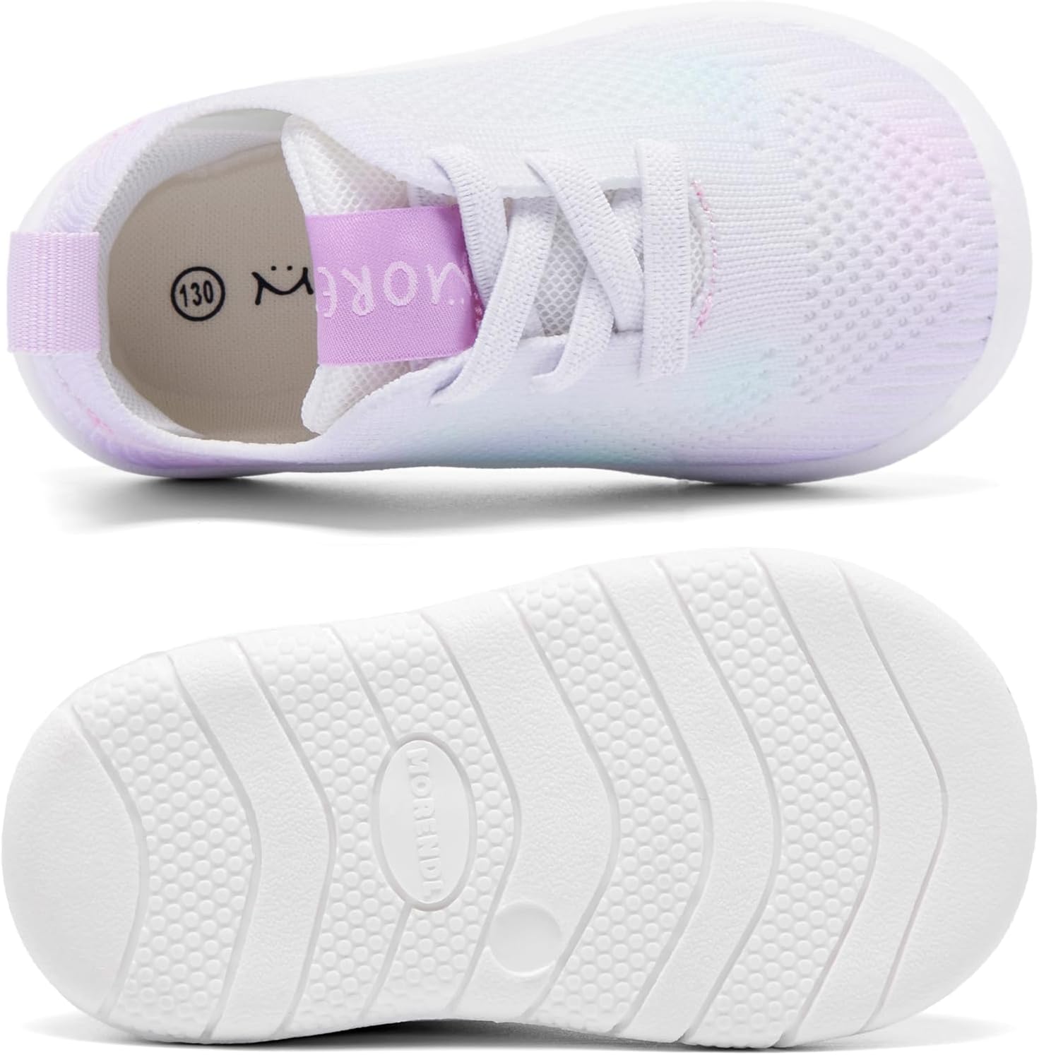 MORENDL Toddler Shoes Baby Walking Sock Shoes Infant Sneakers 0-4 Years Boy Girl Barefoot Tennis Shoe Non-Slip Brethable