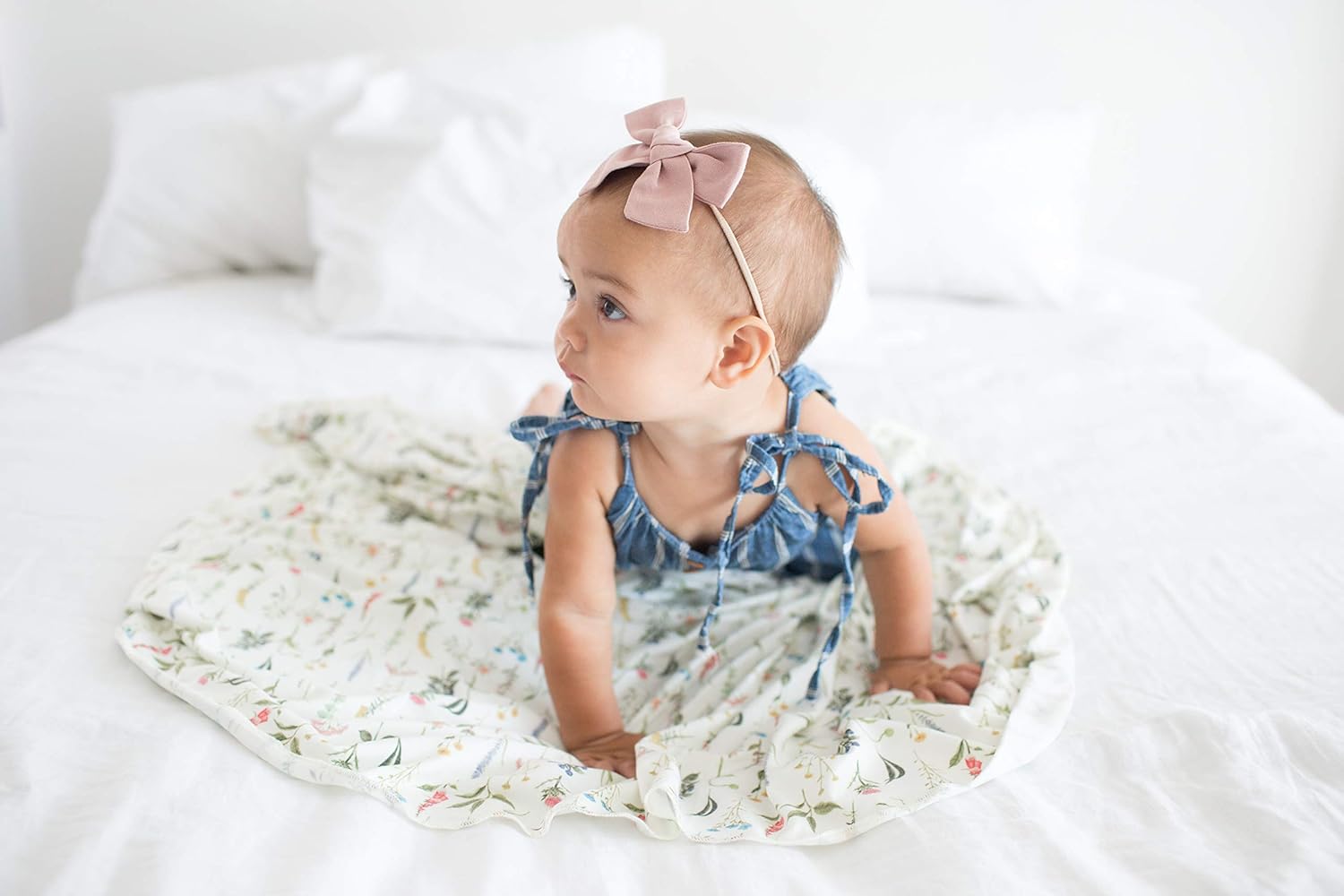 Copper Pearl Large Premium Knit Baby Swaddle Receiving Blanket Aspen