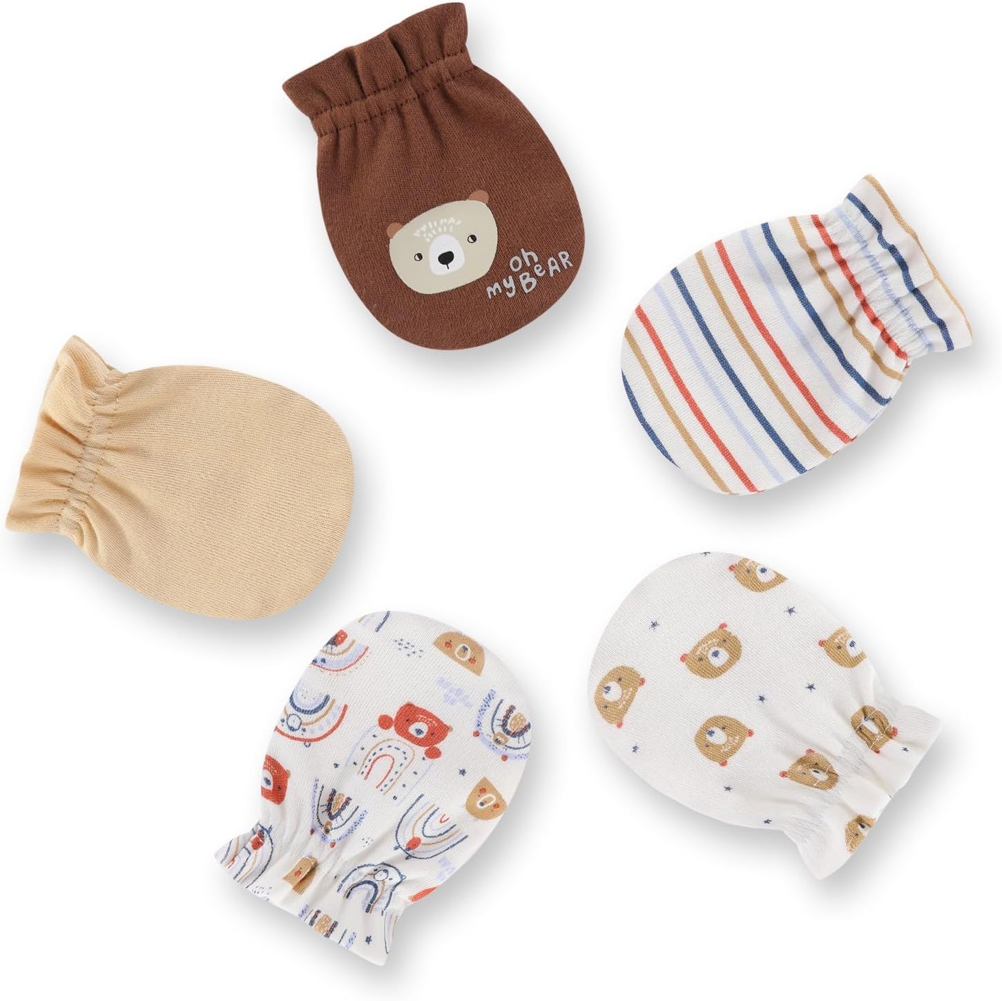 15 Pack Unisex New Born Boy Girls Hats Mittens Socks Sets Cotton Soft Infant Accessory 0-6 Months Baby Essentials