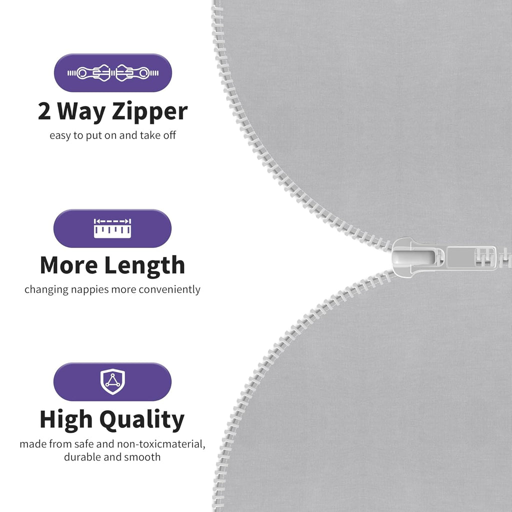 PuppyPaws Baby Sleep Sack 2-Pack Set, Transitional Swaddle, Sleep Sack 6-9 Months, Wearable Blanket Baby with 2-Way Zipper Summer, 95% Rayon derived from Bamboo, 5% Spandex