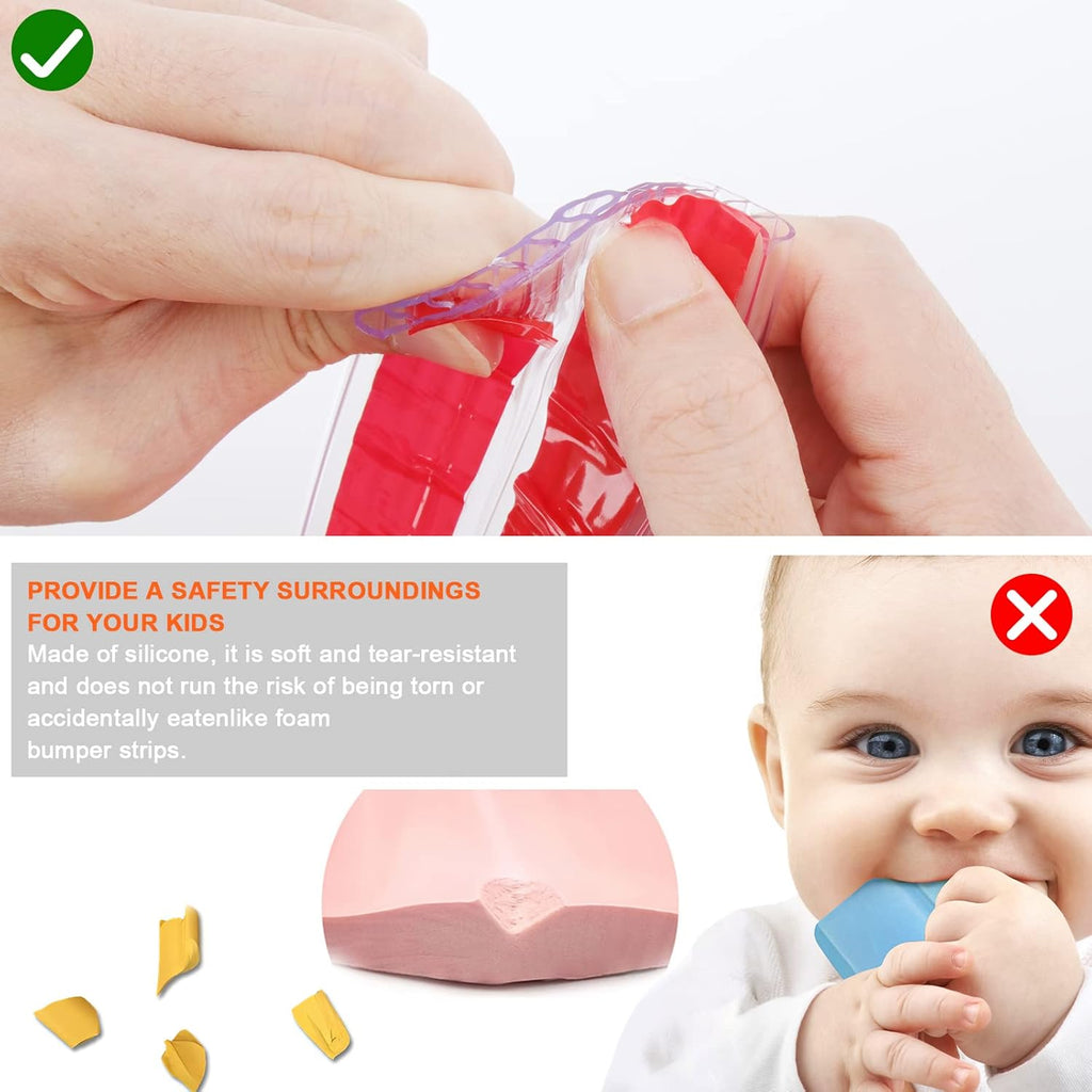 HOMREALM Baby Proofing 7.05ft Long (2.75" Wide) Corner Protector Baby Corner Guards Furniture Corner & Edge Safety Bumpers Clear Baby Proofing Bumper Cushion for Table Furniture Sharp Corners