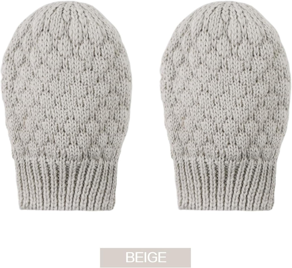 Baby Knit Mittens Toddler Boys Girls Gloves Winter Infant Newborn No Scratch Mitten 0-3 Years