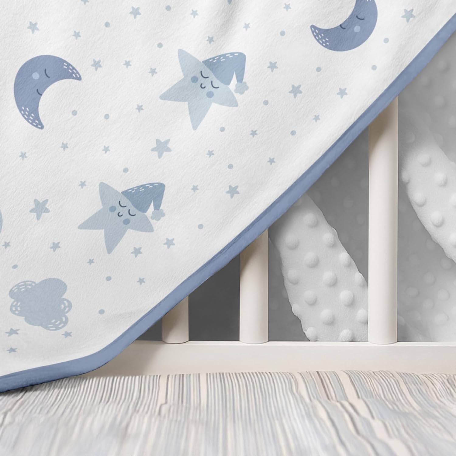 Star Baby Blanket 30 x 40 Inches for Boys Girls, Toddler Newborn Infant, Soft Plush Receiving Blanket with Dotted Back, Gifts for Christmas Birthday Baby Shower