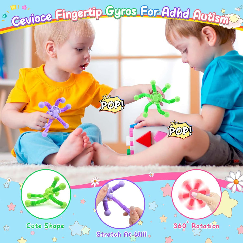 Cevioce Fidget Toys for Kids Adults, 2Pc Fidget Spinner Toys, Sensory Toys for Kids 8 9 10, Toys for Boys Girls, Presents for Men Women Kids Thanksgiving Birthday Christmas Party(A)