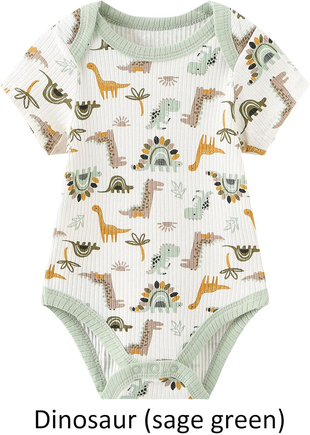 Baby Bodysuit and Pant Set 6-pcs Ribbed Soft Infant Boy Girl Clothes Outfits