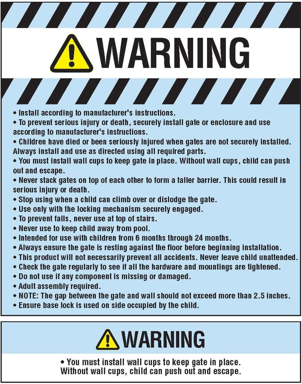 Regalo Easy Step Extra Tall Walk Thru Baby Gate, Bonus Kit, Includes 4-Inch Extension Kit, Pressure Mount Kit and Wall Cups and Mounting Kit, Black, 4 Count (Pack of 1)