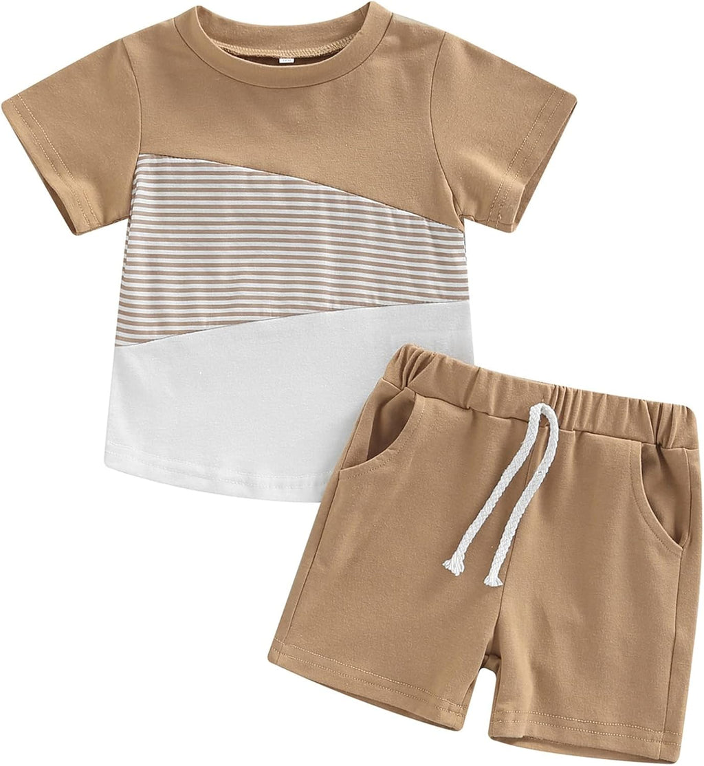 Mubineo Infant Toddler Baby Boy Summer T Shirt Shorts Outfits Short Sleeve Tee Tops Clothes Set