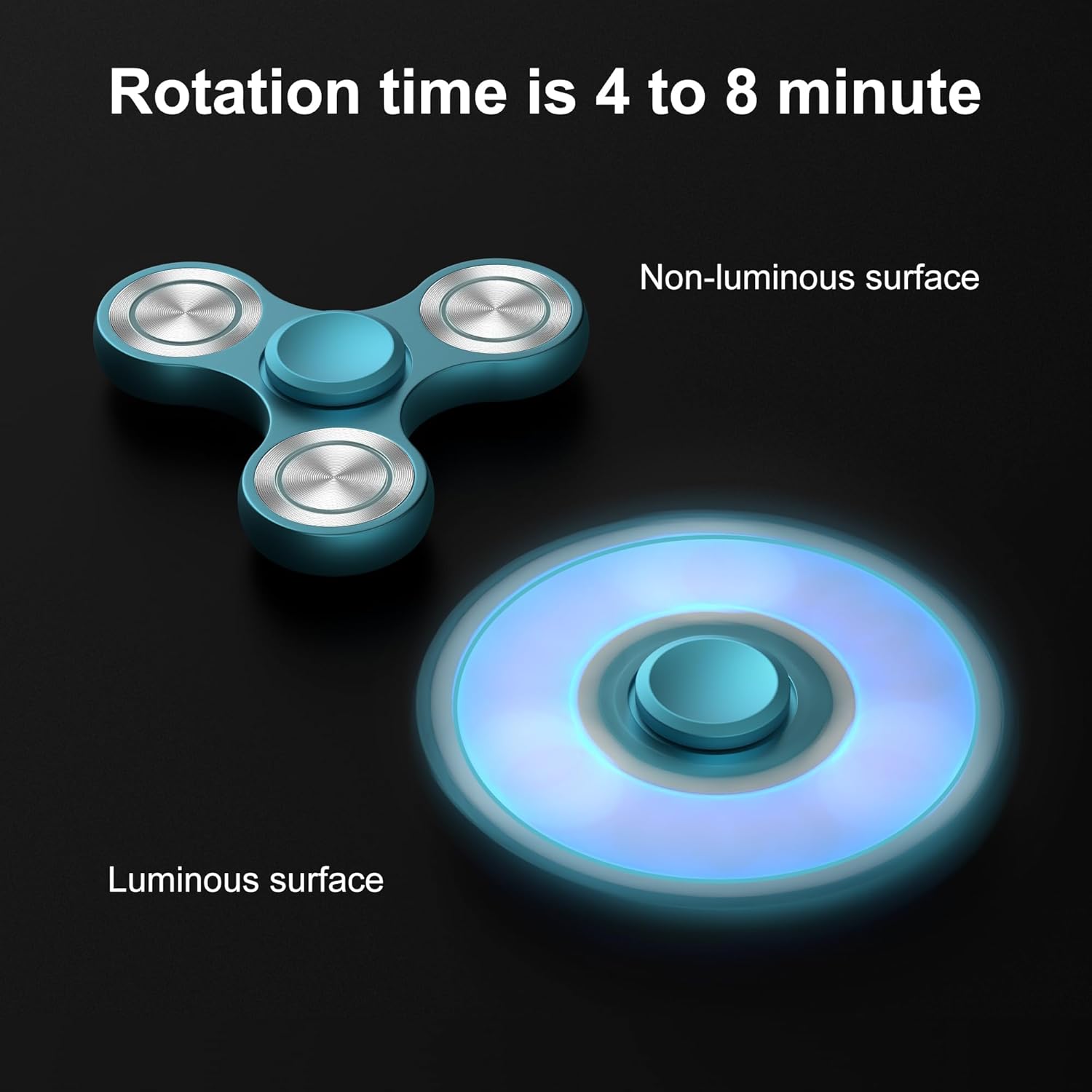 Fidget Spinners Toy, Metal Stainless Steel Bearing High Speed 4-8 Min Spins, EDC ADHD Stress Anxiety Relieves Fidgets Finger Toys, Spinner Toys for Adults and Kids