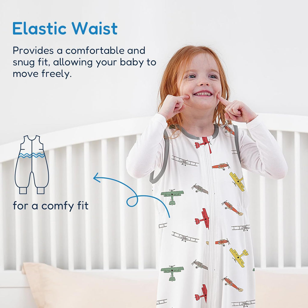TotAha Toddler Sleep Sack with Legs, 0.5 TOG Light and Soft Baby Sleeping Bag, Walker Sleep Sack for Babies 12-24M, 2T-3T
