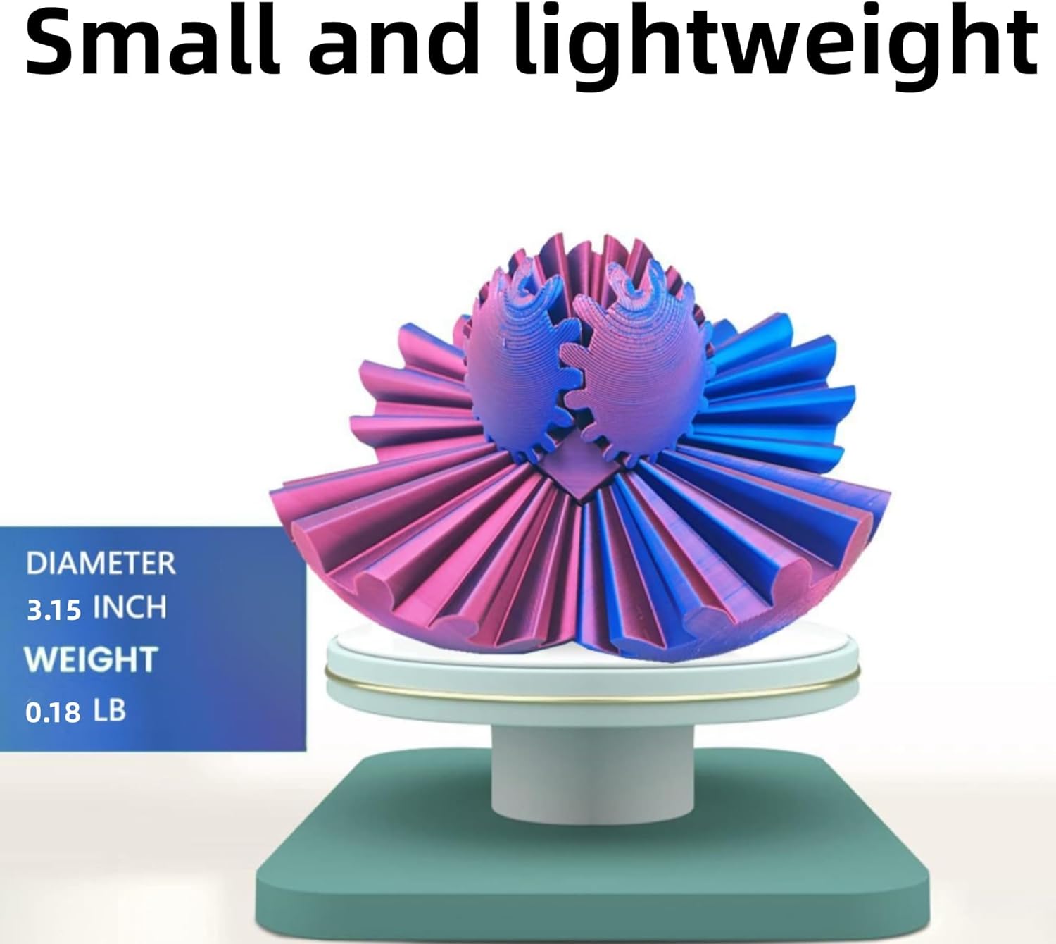 Gear Sphere, Gear Ball 3D Printed Gear Ball Spin Ball OR Cube Fidget Toy, Gear Ball Fidget Toy, Gear Sphere Desk Toy, Fidget Ball for Stress and Anxiety Relaxing, Into Any Shape You Want