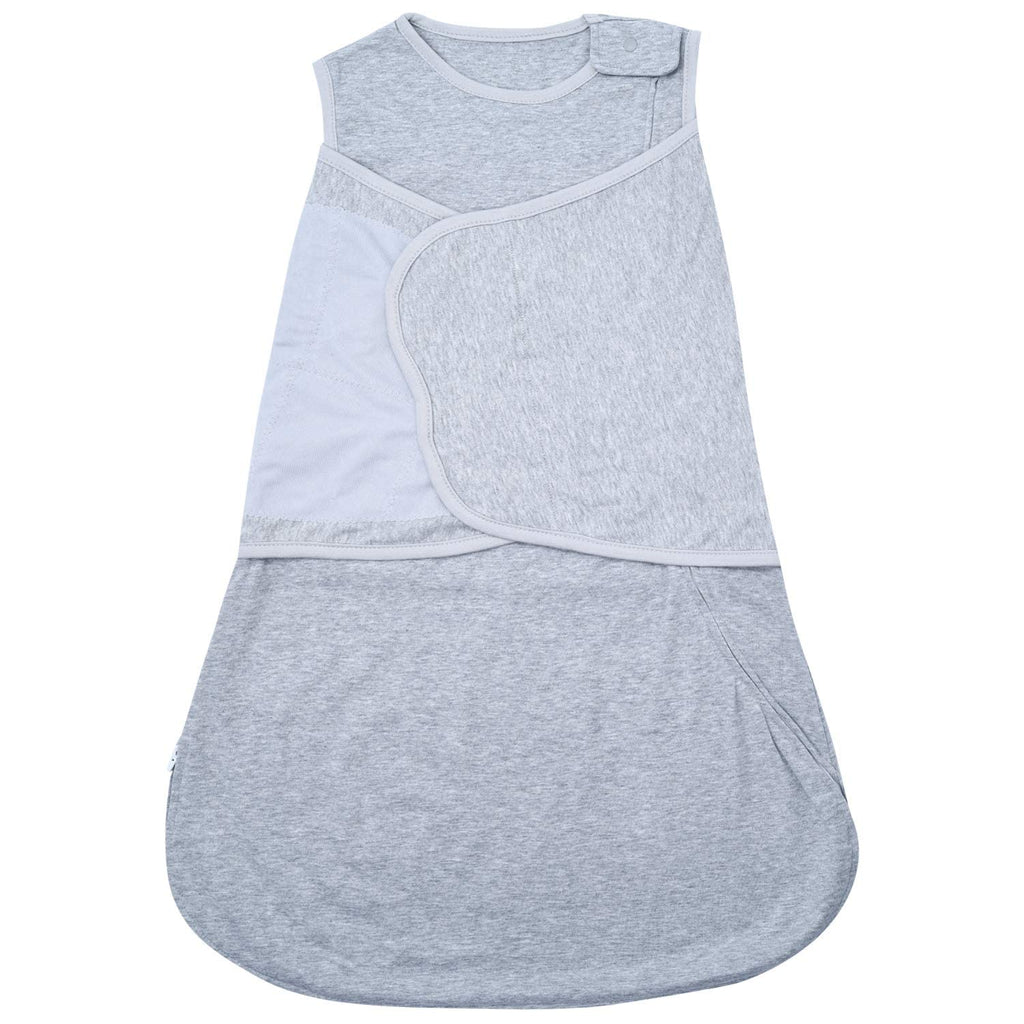 Baby Sleep Sack Swaddle,Adjustable Wearable Baby Sleep Sack XL,Miracle Swaddles for Babies Large,100% Cotton,6-12 Months(Gray)