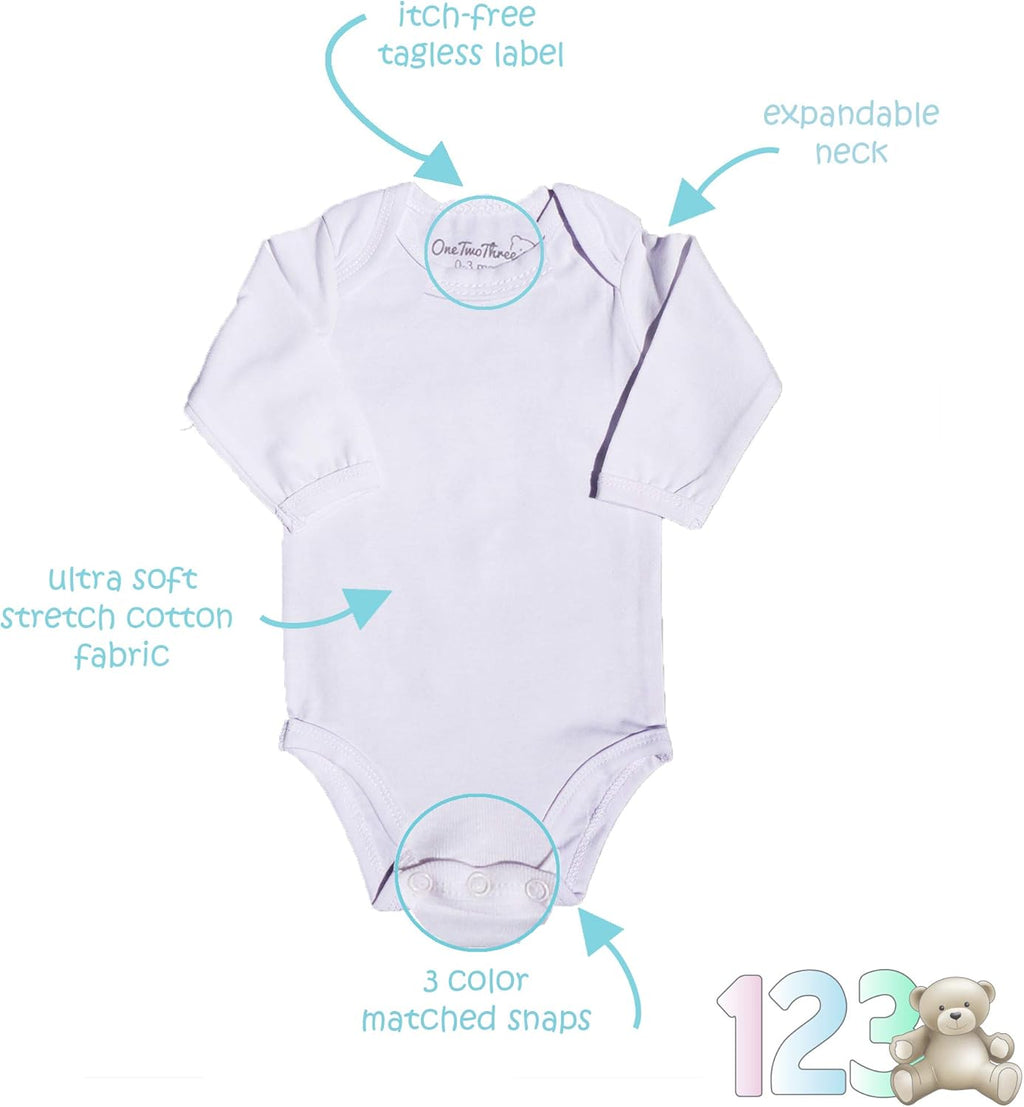123 Bear Baby Cotton Spandex short-sleeve bodysuits unisex boy girl