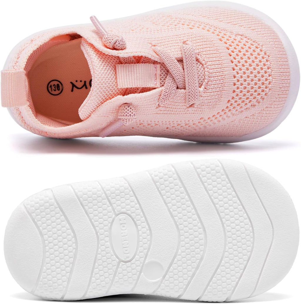 MORENDL Toddler Shoes Baby Walking Sock Shoes Infant Sneakers 0-4 Years Boy Girl Barefoot Tennis Shoe Non-Slip Brethable